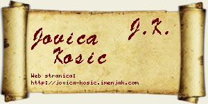 Jovica Kosić vizit kartica